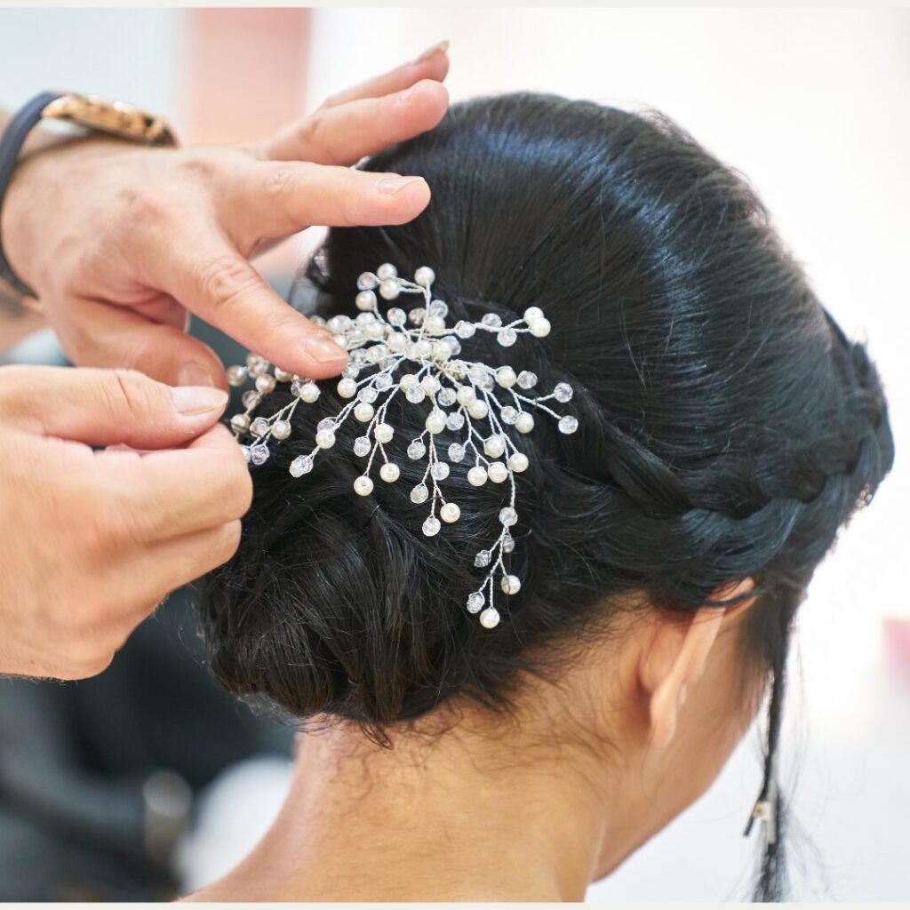 Indian Inspired Half-Up:  Wedding Hairstyle